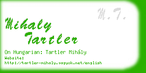 mihaly tartler business card